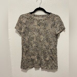 Athleta Tan and Black Animal Print Top